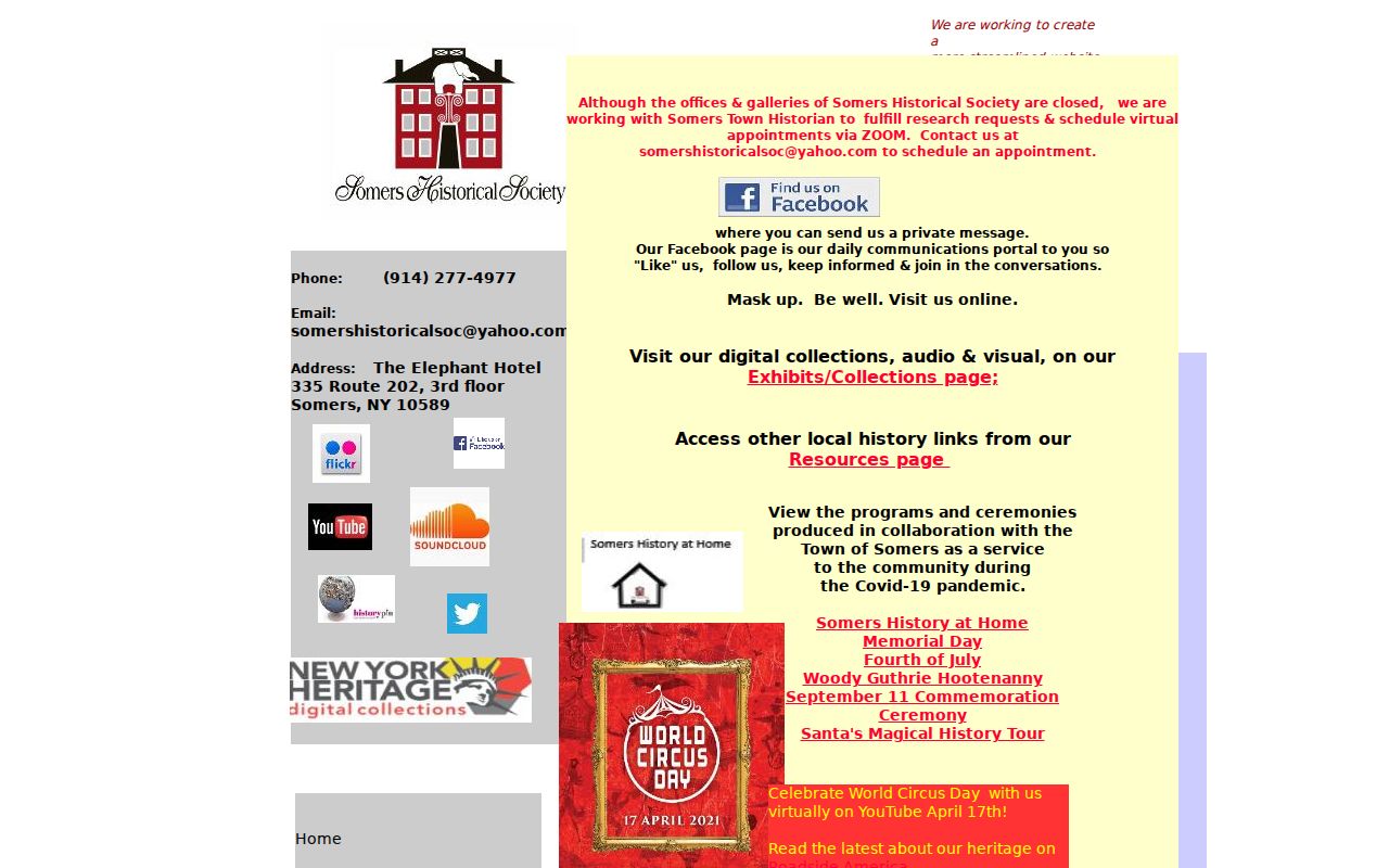 Somers city directory research at the Historical Society and Elephant Hotel museum